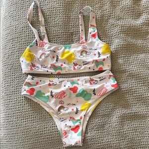 Women’s Unicorn Print Swim Set